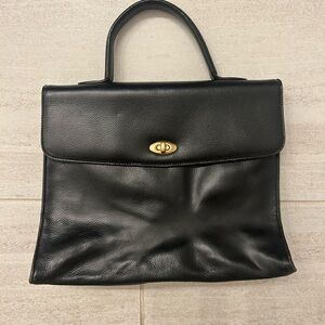 Elegant Black Leather Handbag